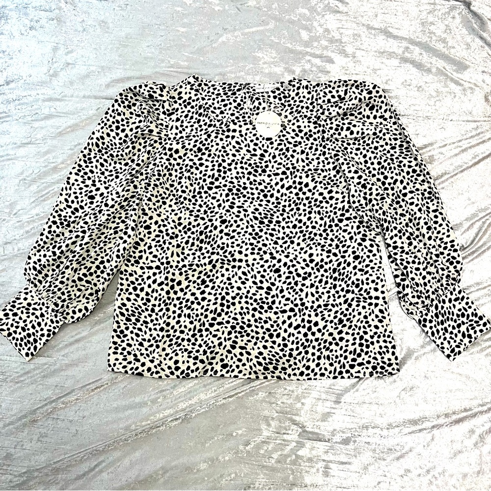 XL- Tags On- Patrizia Luca Animal Print Blouse